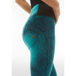 Jeggings push up WR.UP® vita alta tessuto effetto marble