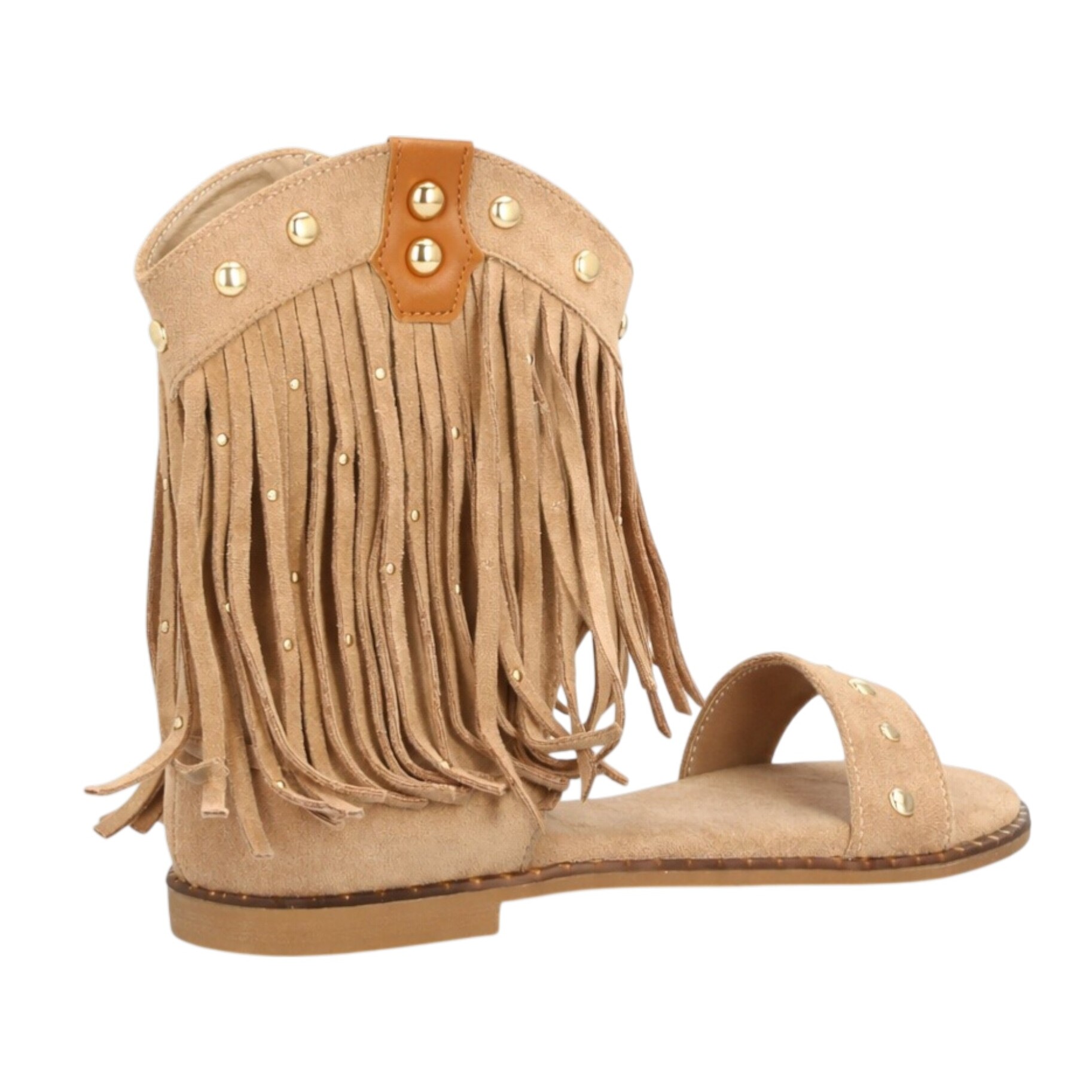 Sandalia boho flecos mujer plana
