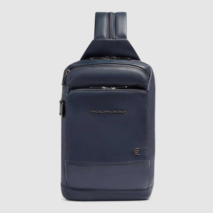 Piquadro Zaino monospalla in pelle personalizzabile porta iPad® con protezione RFID, portabile a zaino