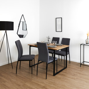 TABLE ET 4 CHAISES TISSU ABBOTT