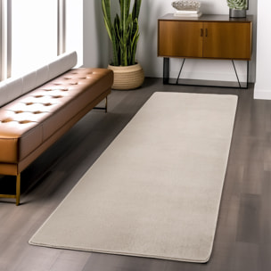 ALBA - Tapis doux creme à poils courts