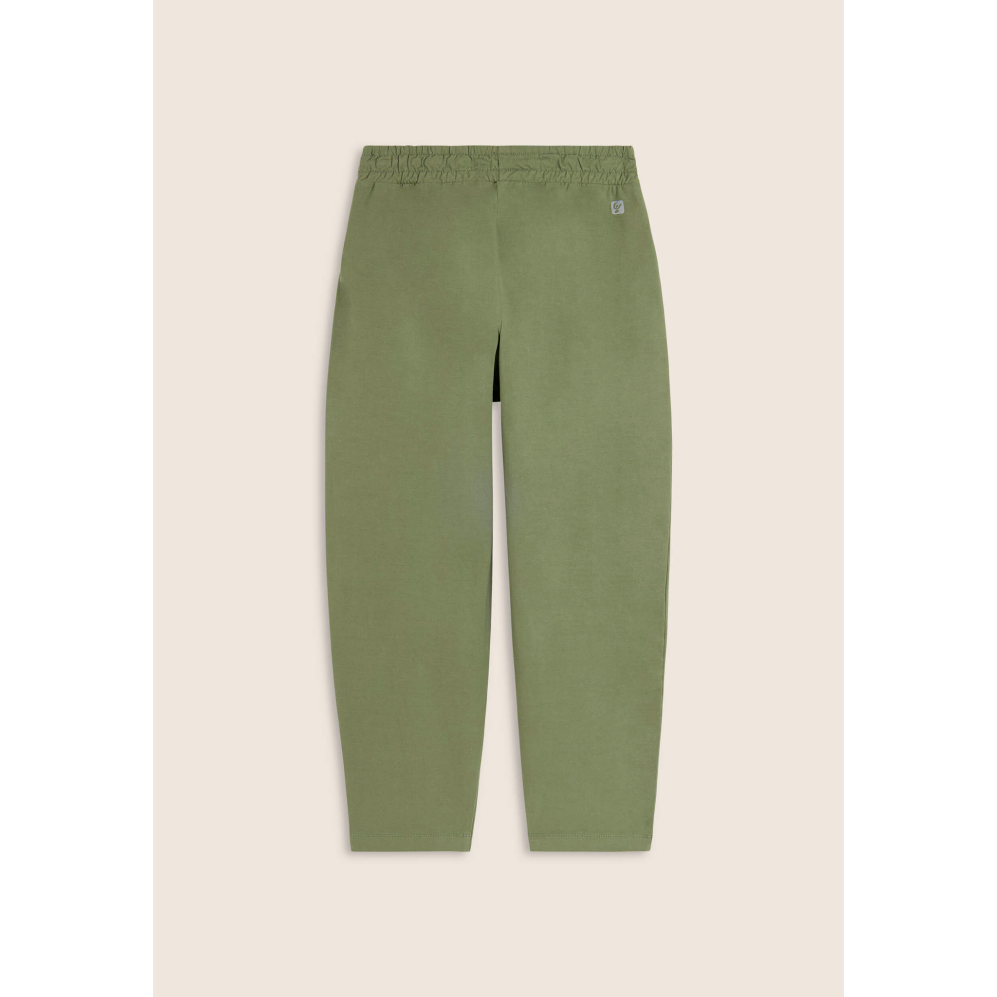 Pantaloni cropped in felpa di cotone tinto effetto vintage