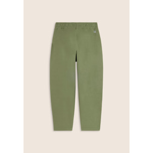 Pantaloni cropped in felpa di cotone tinto effetto vintage