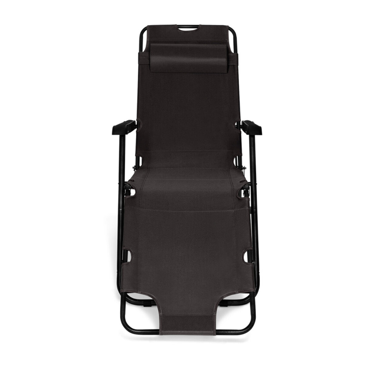 Fauteuils de jardin Relax double position noirs - lot de 2