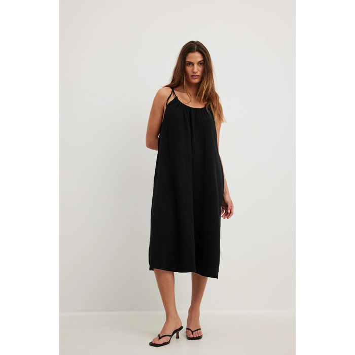 Tie Strap Midi Dress Vestiti casual Nakd