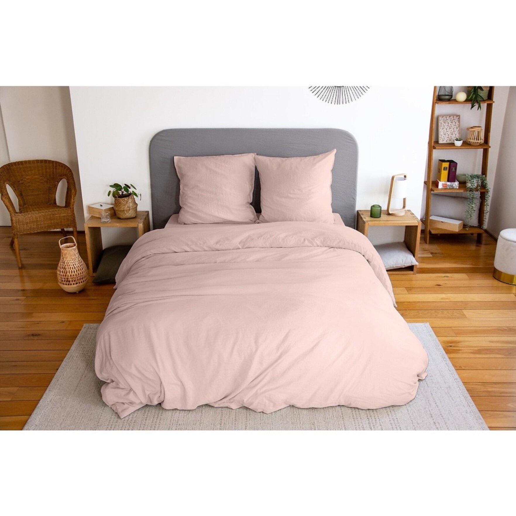 Parure Microfibre Lavee Rose Poudre