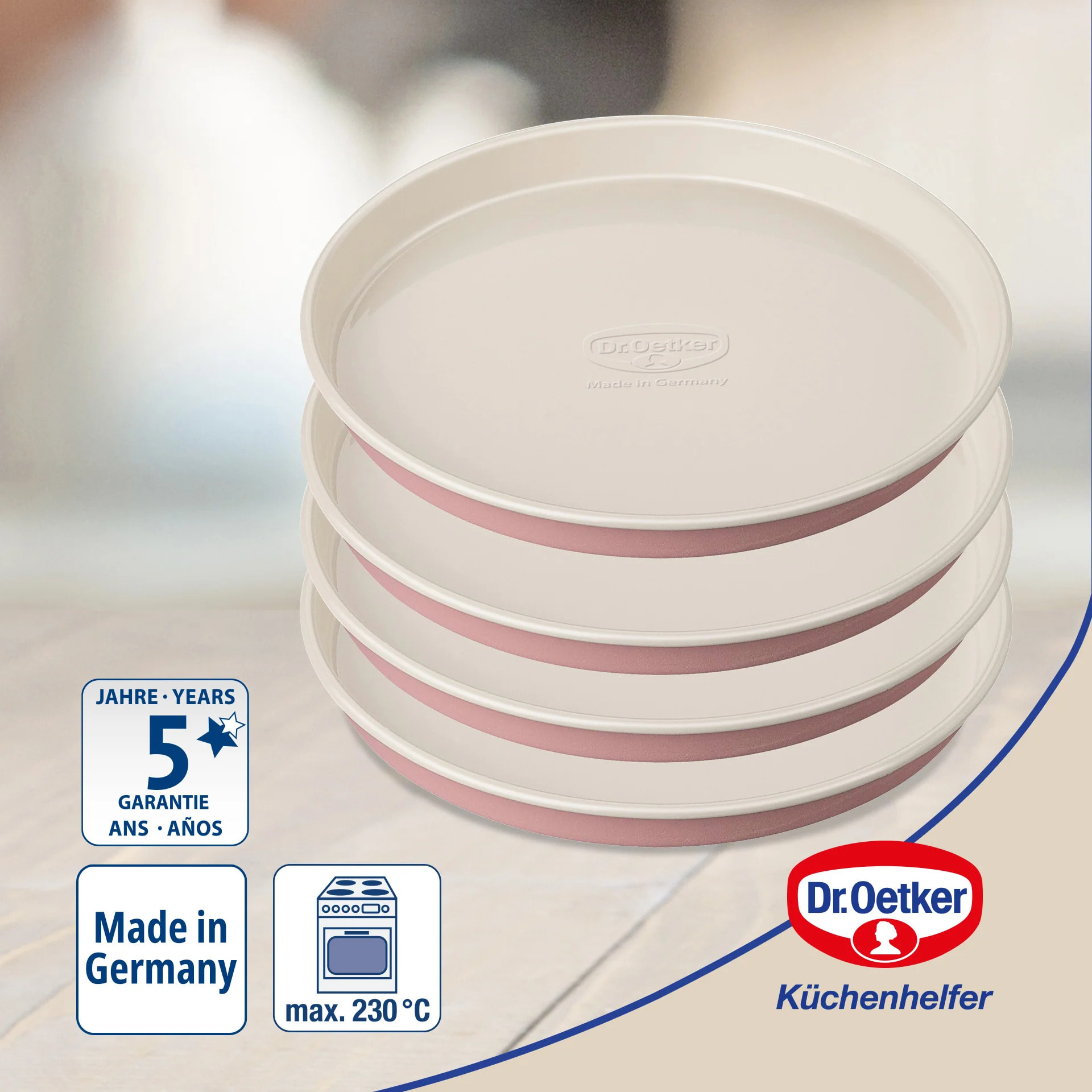 Set 4 moules pour gâteaux à étages 17 cm Dr. Oetker Rétro
