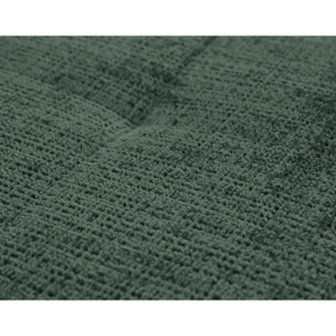 Rune - canapé panoramique d'angle droit 7 places en velours texturé - Vert