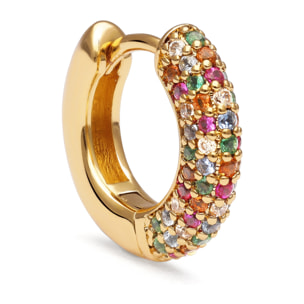 Pendiente Suelto Aro Scarlett Dance Baño Oro