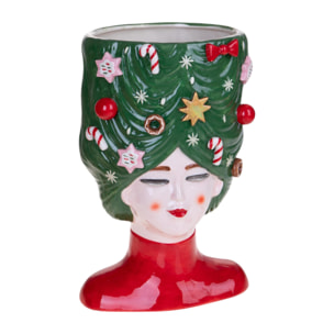 Cachepot regina del Natale - Pezzi 1 - 23xH36x20cm - Bianchi Dino SpA