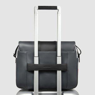 Piquadro Borsa messenger in pelle porta pc con tasca per AirPods®, protezioni antiurto e RFID