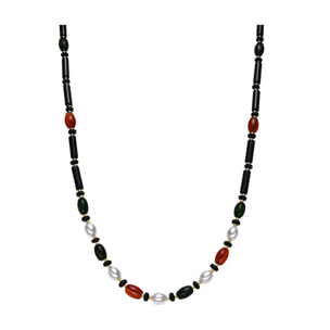 Collar con Onix acabado oro 18k