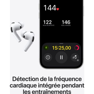 Ecouteurs APPLE AirPods Pro 3 - Réduction de bruit active, sans fil, intra-auriculaires, autonomie 32h
