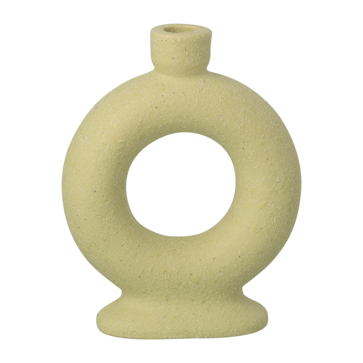 J-Line Vase Soliflore 1 Anneau - grès - vert menthe - small