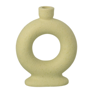 J-Line Vase Soliflore 1 Anneau - grès - vert menthe - small