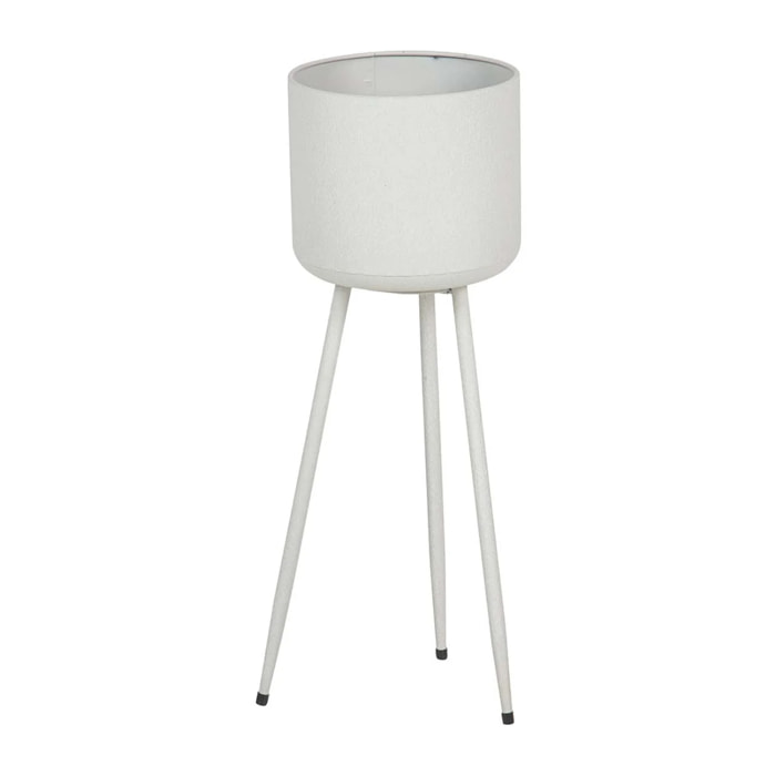 Plantero Metal Blanco 23x23x65 Cm