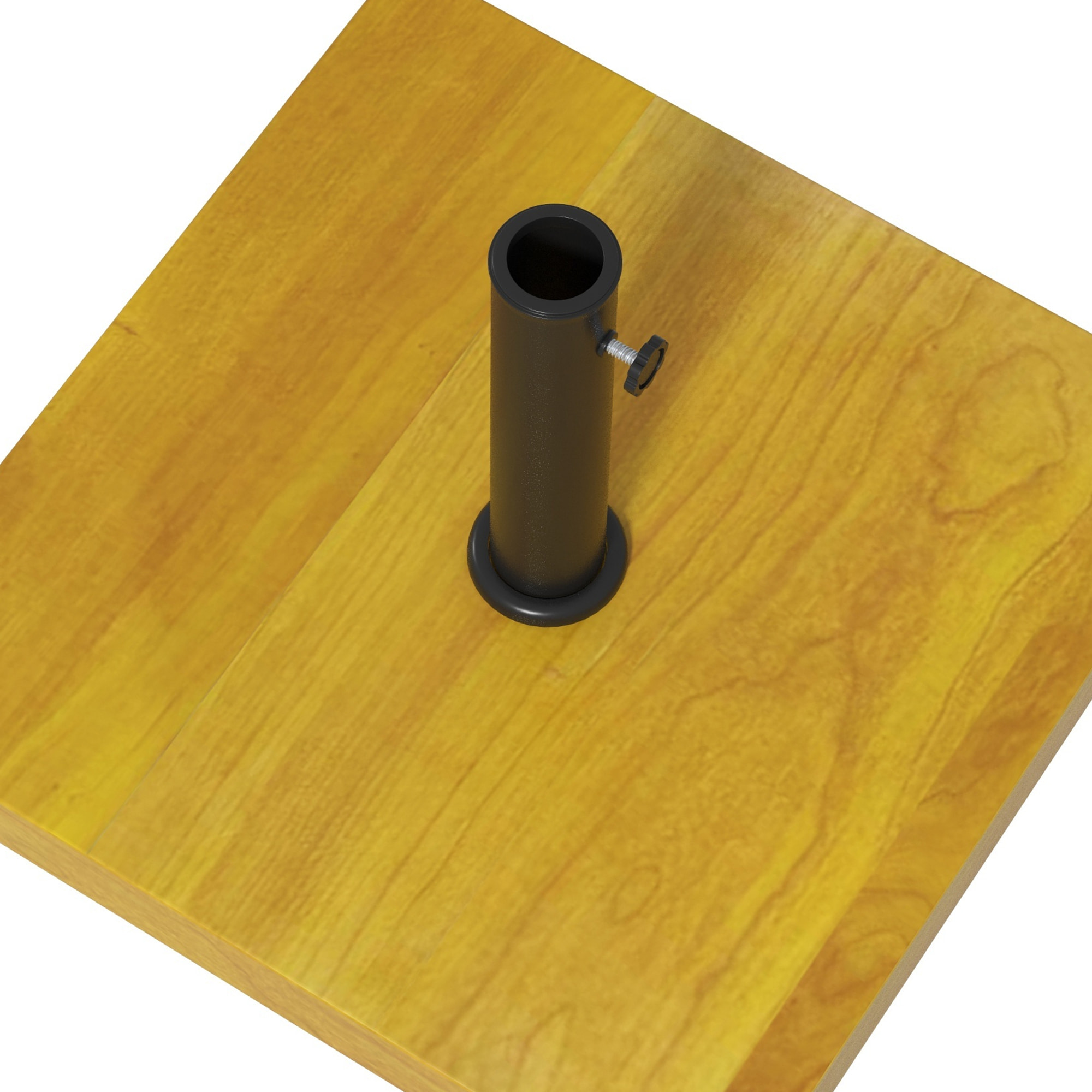 Pied de parasol carré - base de lestage poids net 25 Kg métal 4 roulettes