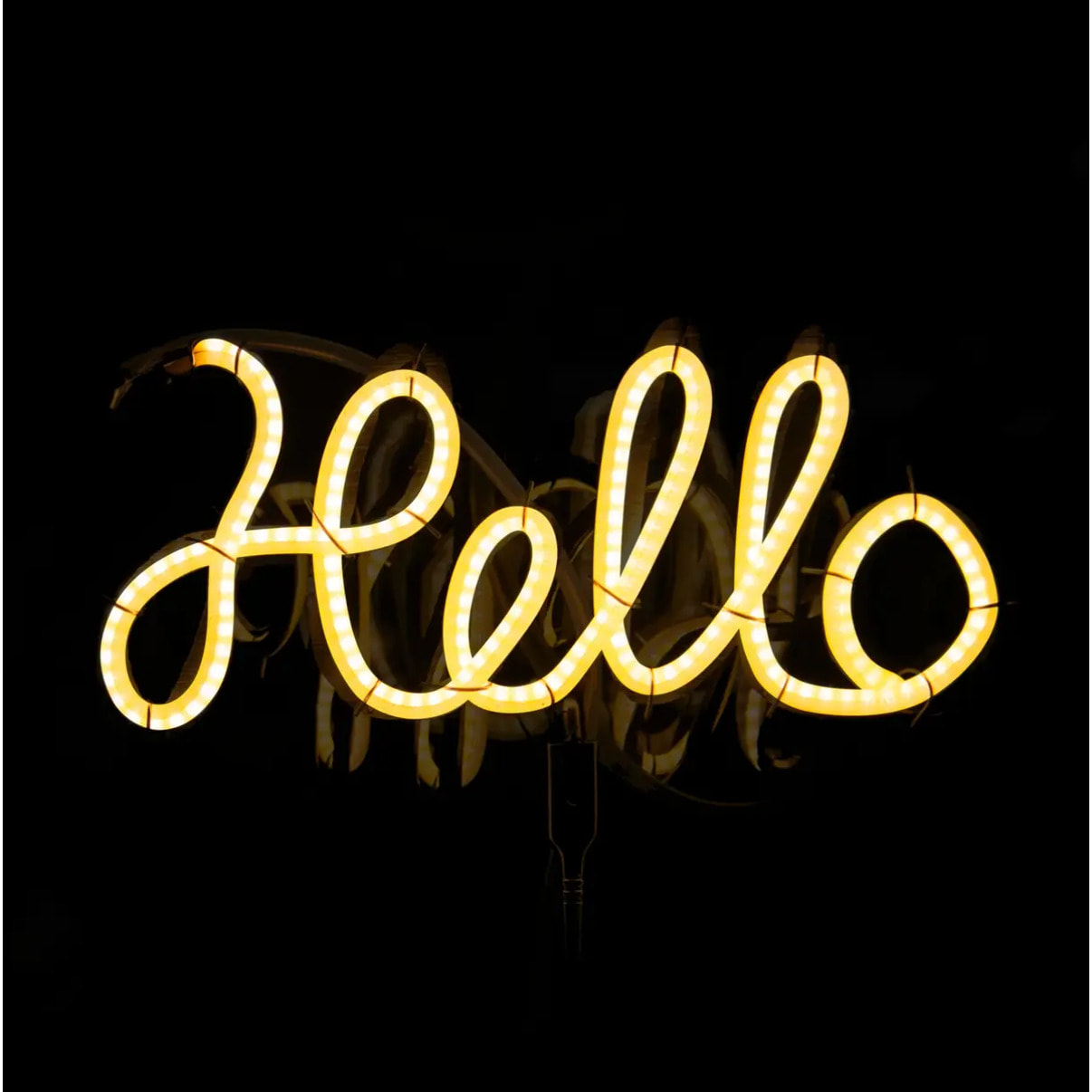 Ampoule LED mot "Hello" ambrée E27