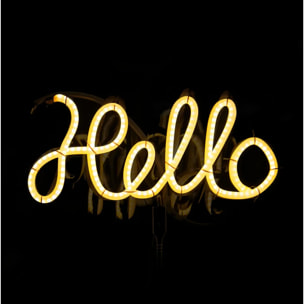 Ampoule LED mot "Hello" ambrée E27