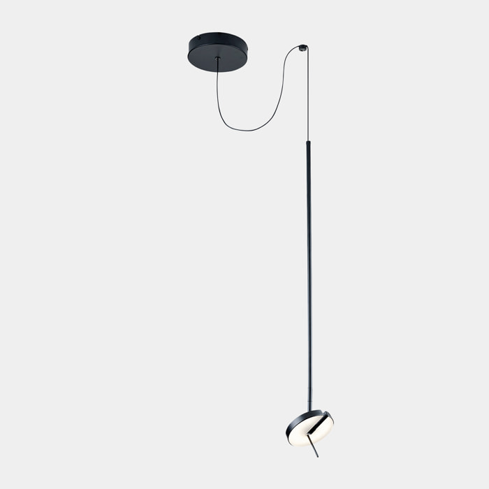 LEDS C4 Colgante Invisible Single Fixed LED 10.5 Blanco cálido - 3000K PHASE CUT Negro 550lm
