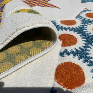 Tapis enfant Étoiles multicolores, facile d'entretien