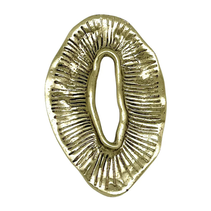 Broche Eclipse chapado dorado XXL.