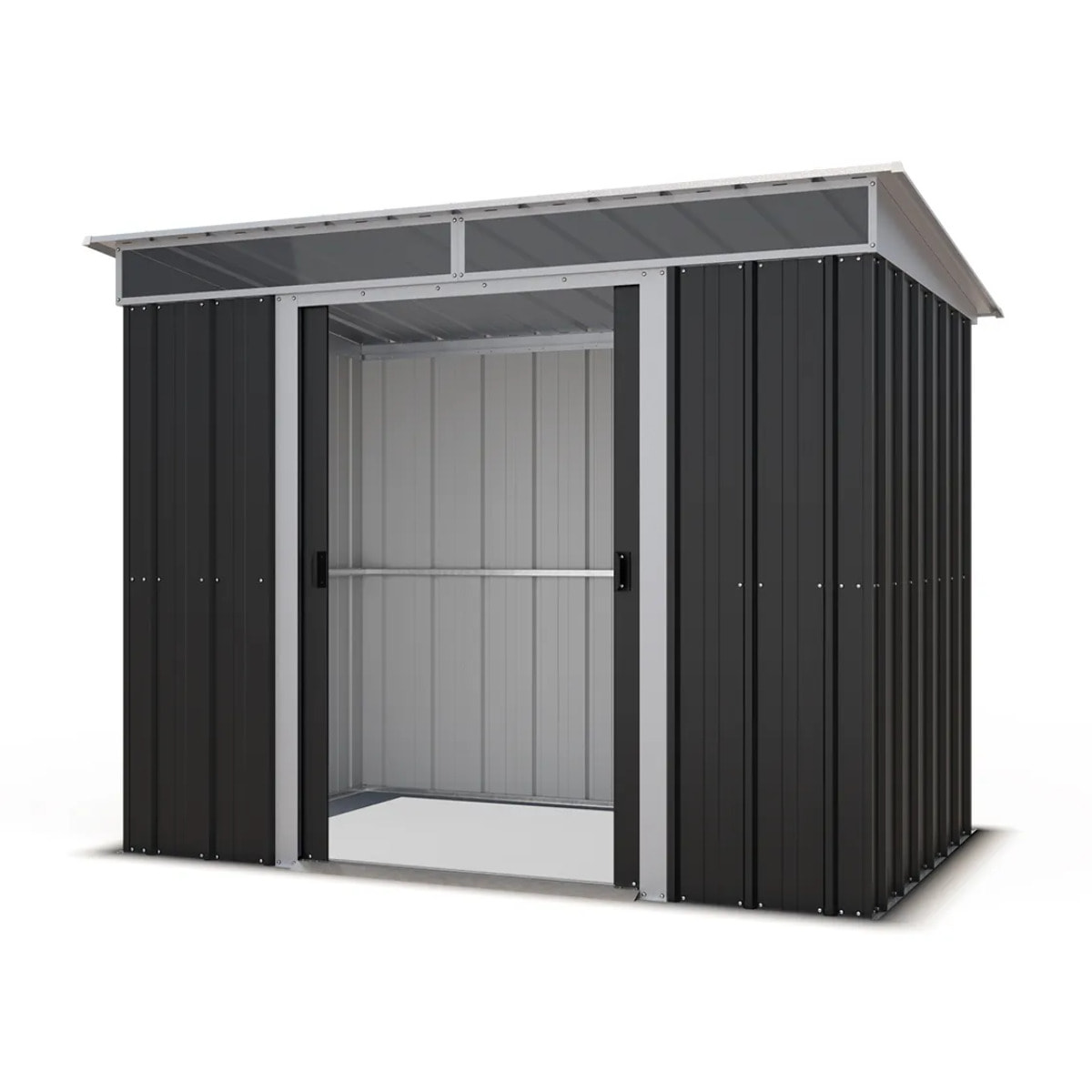 Abri de jardin métal gris Yardmaster 3,30 m² + kit d'ancrage