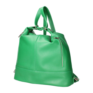 Borsa a spalla convertibile in zaino Anjelica da donna In Vera pelle Made in Italy 33x31x12 cm