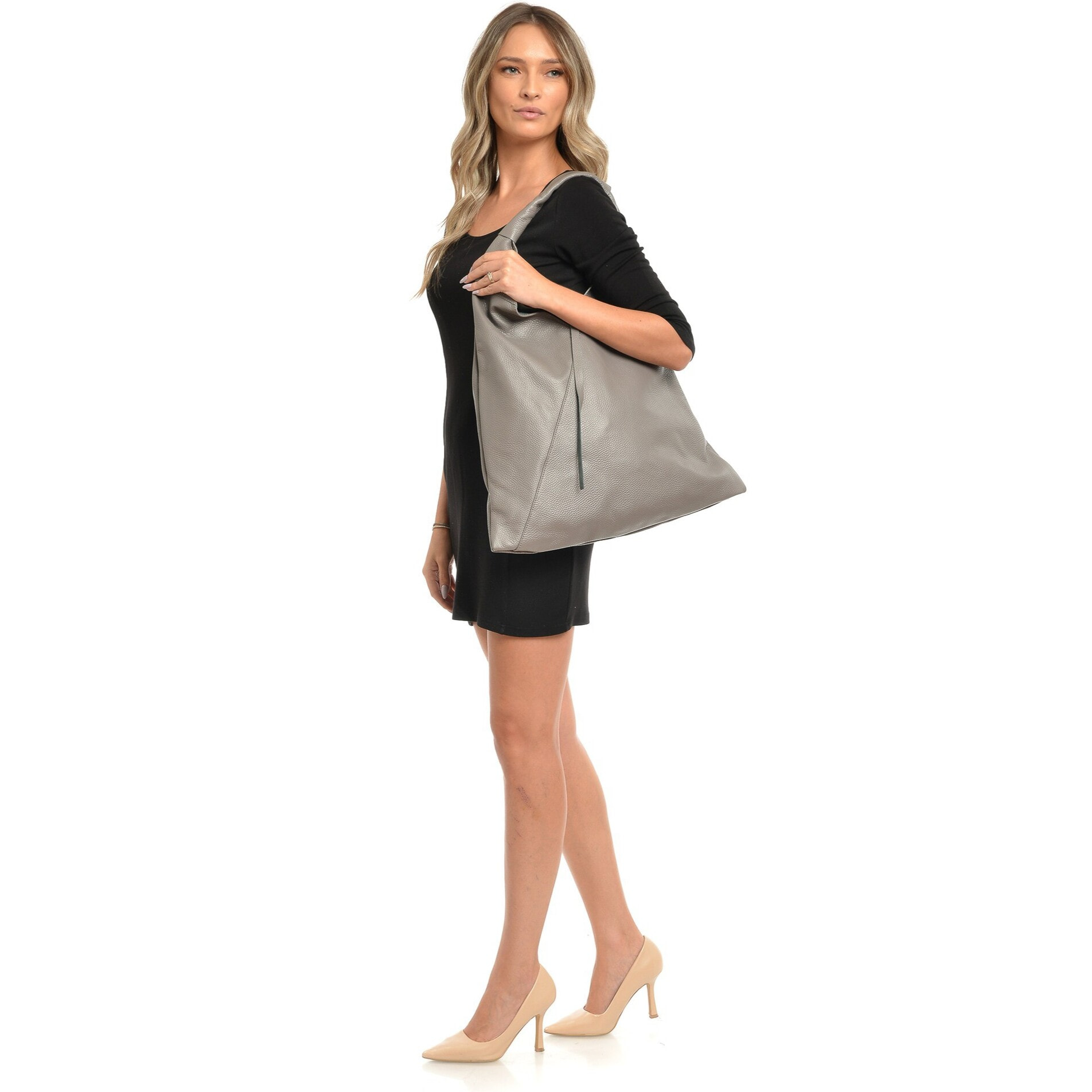 Borsa a spalla Anna Luchini Grigio