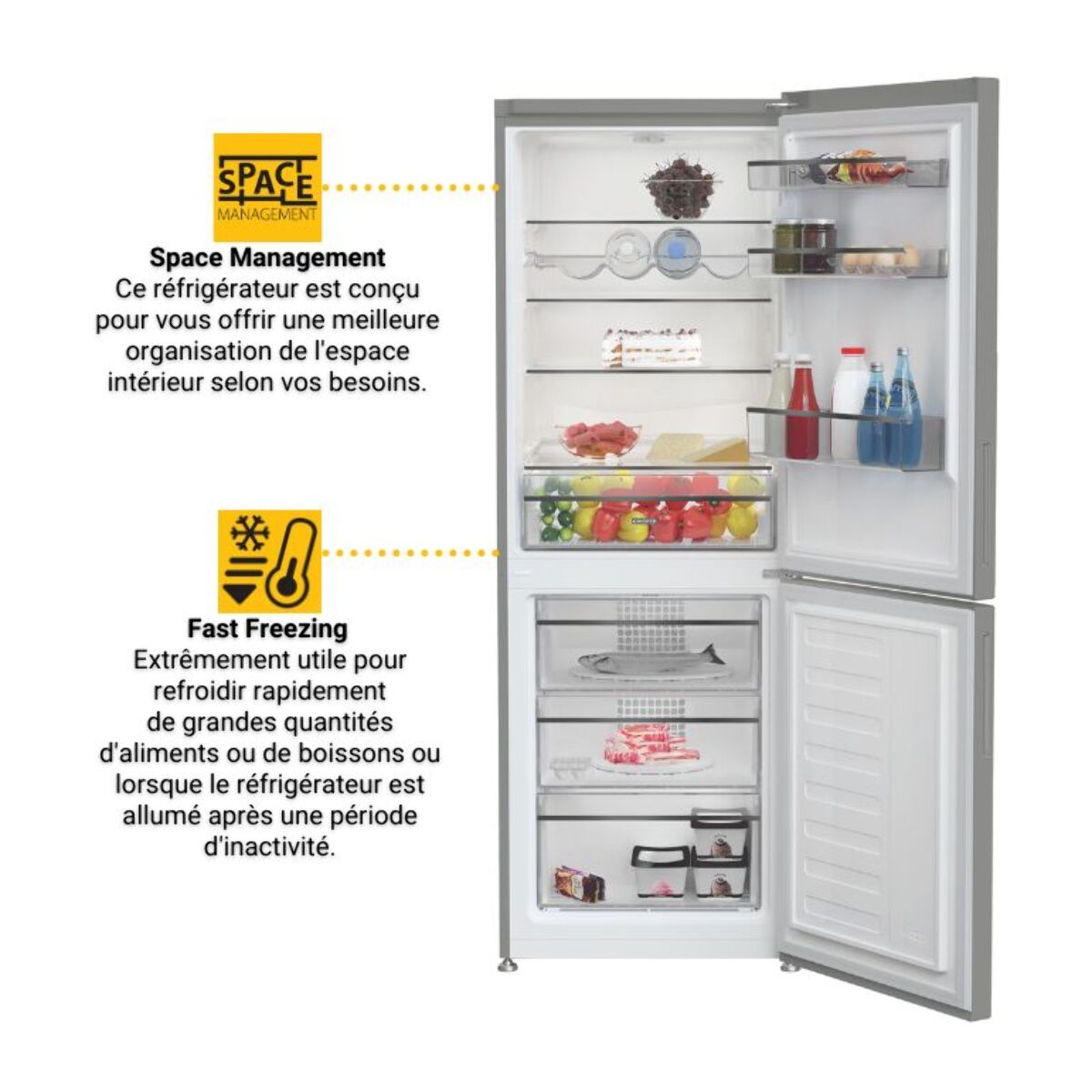 Réfrigérateur combiné WHIRLPOOL WHKS1341G4E