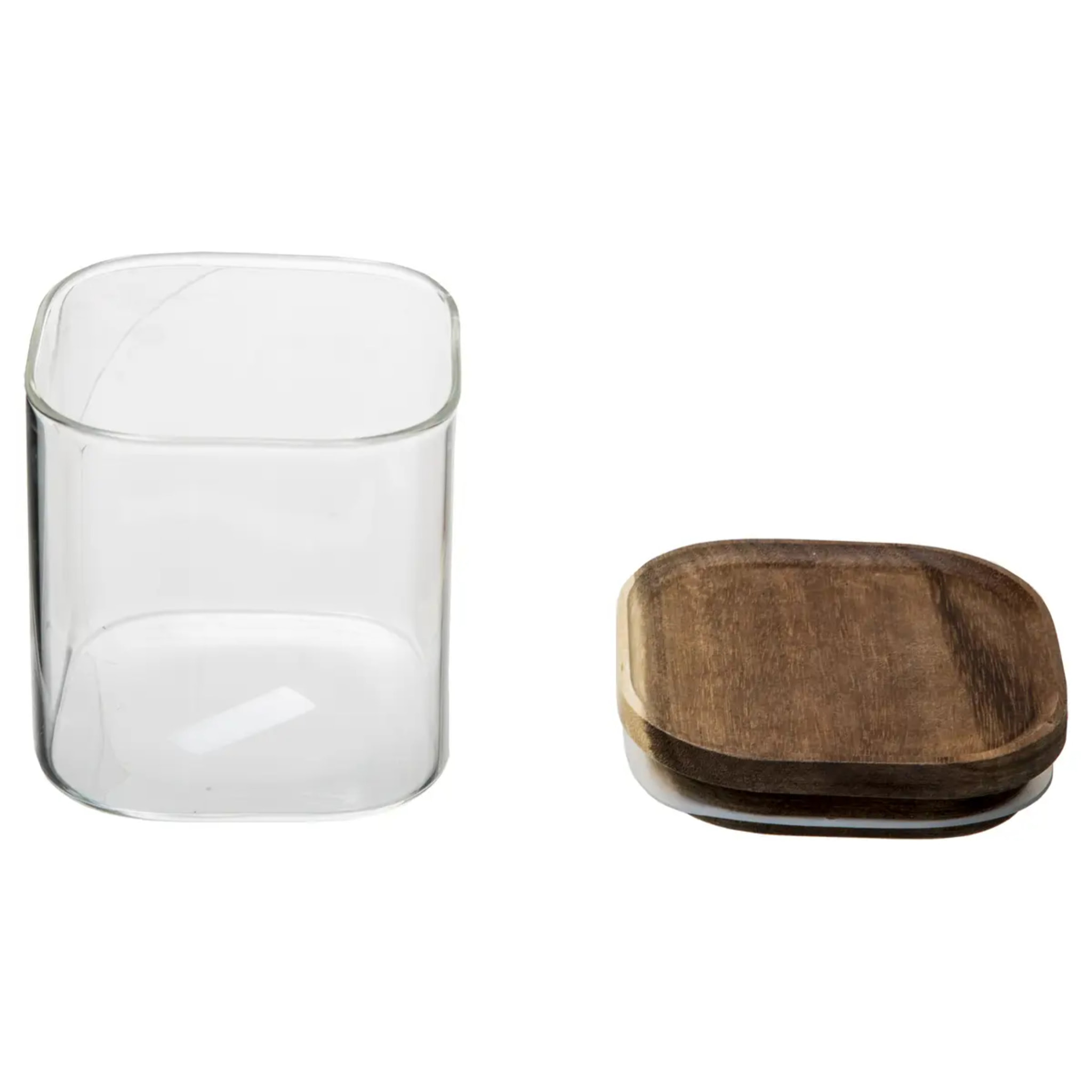 Bocal verre couvercle acacia "Hermet" 0,6L