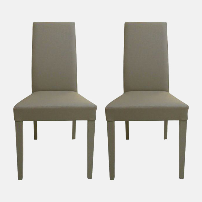 Set di 2 Sedie classiche in legno, per sala da pranzo, cucina o salotto, Made in Italy, cm 46x55h99, Seduta h cm 45, colore Grigio