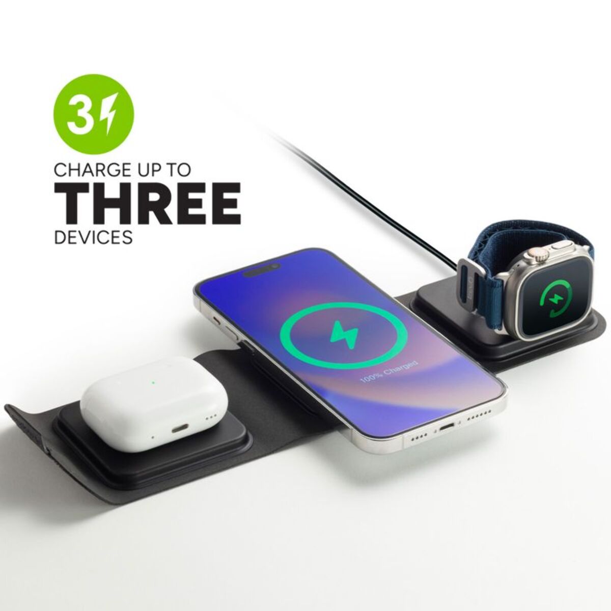 Chargeur induction MOPHIE Chargeur de voyage 3 en 1 sans fil