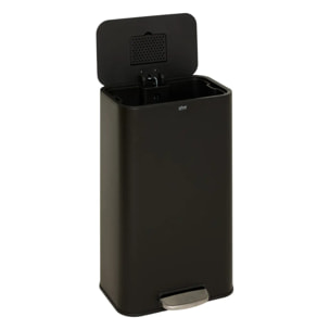 Poubelle rectangulaire à pédale Delta 30L noir