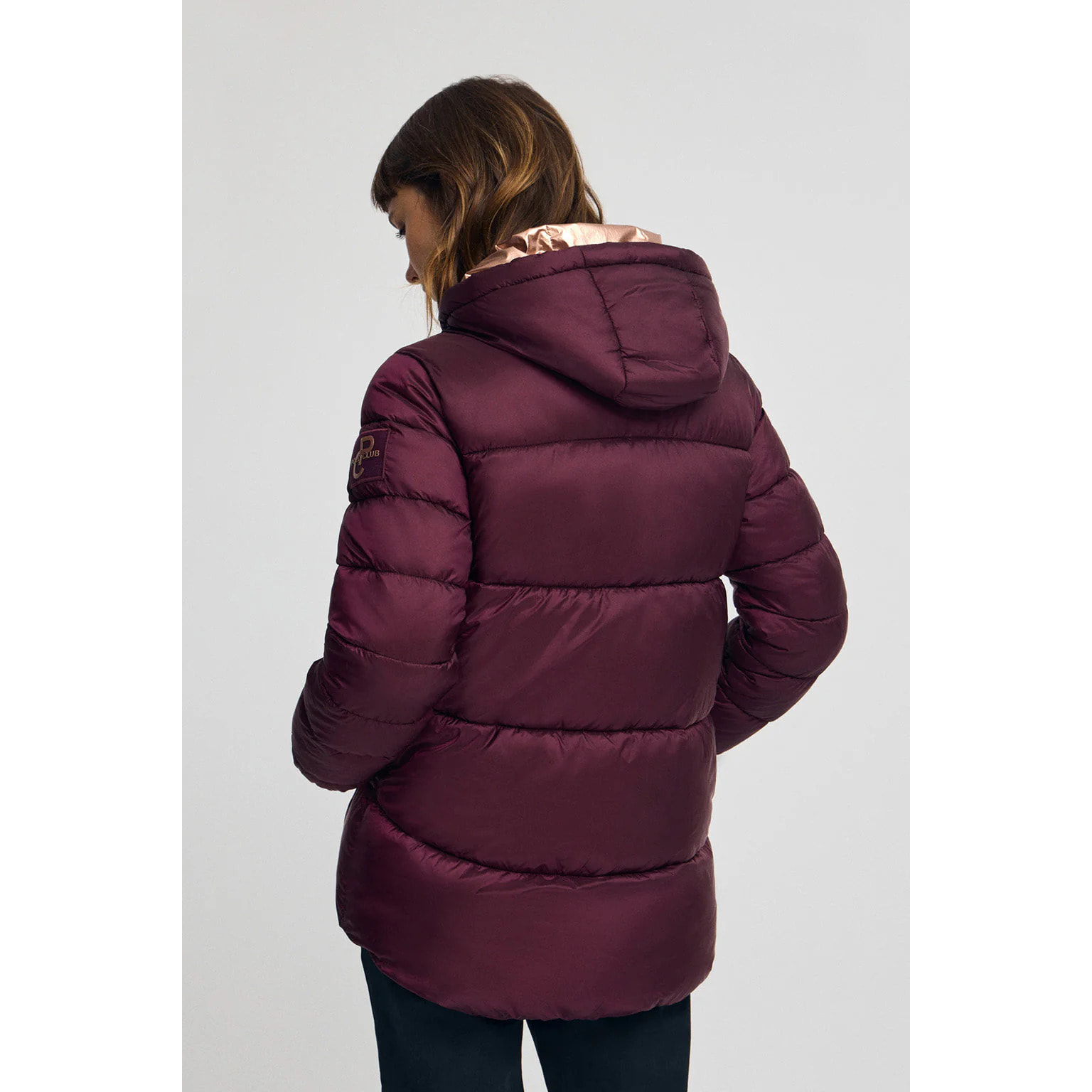 Chaqueta Ingrid color borgoña con logo Polo Club