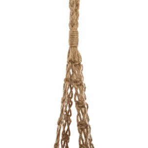 Pot suspendu "Asha" en jute blanc H11,5cm