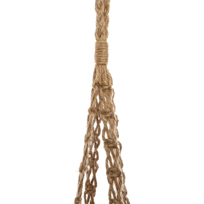 Pot suspendu "Asha" en jute blanc H11,5cm