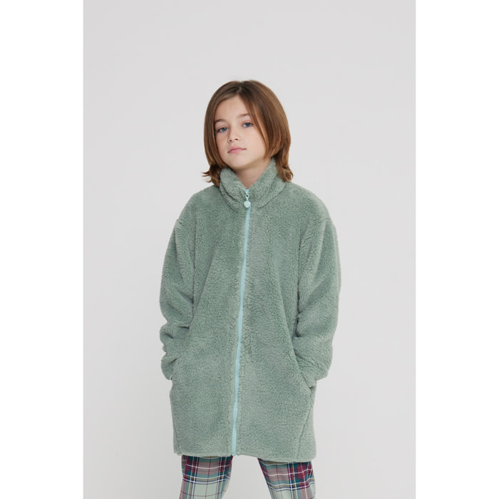 Vestaglia bambina/o uniti in eco pelliccia con zip Noidinotte