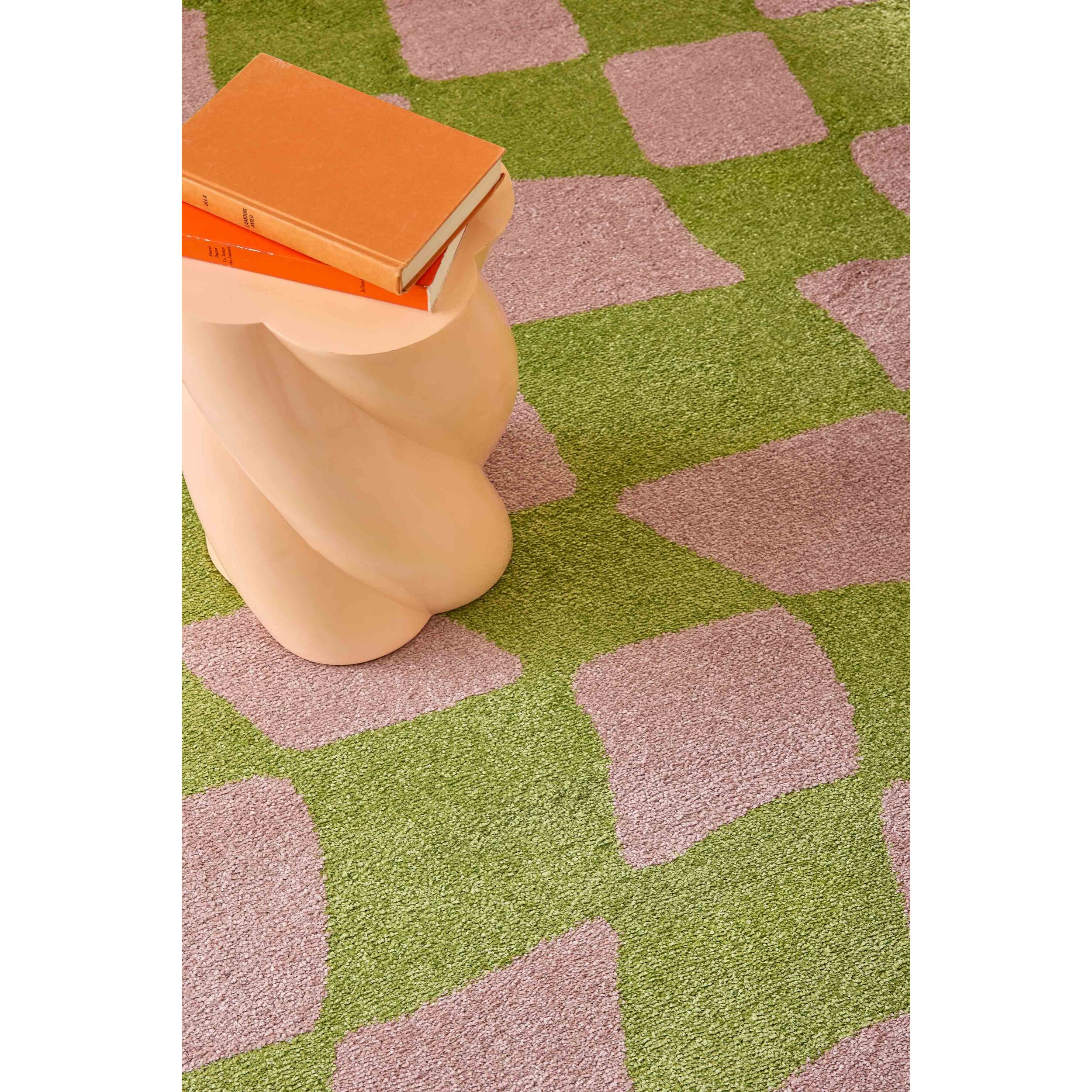 GROOVY - Tapis rétro coloré style seventies - Confortable et moelleux - Vert