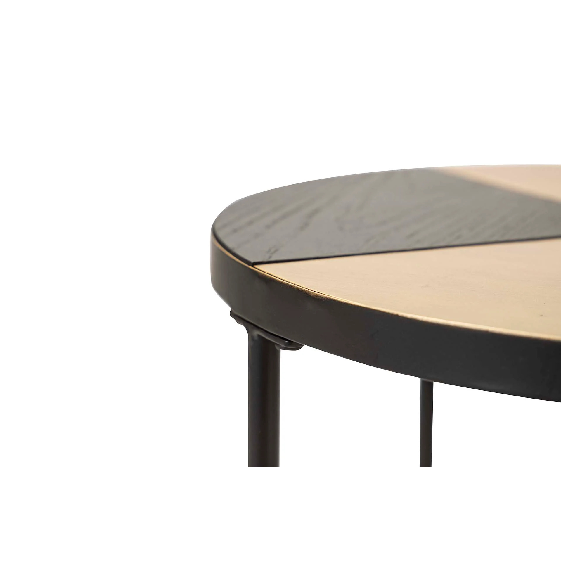 Mesa Auxiliar Metal Dorado 40x40x50 Cm
