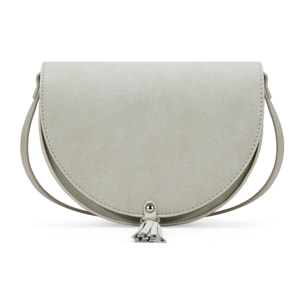 Bolso bandolera piedra con solapa y flecos