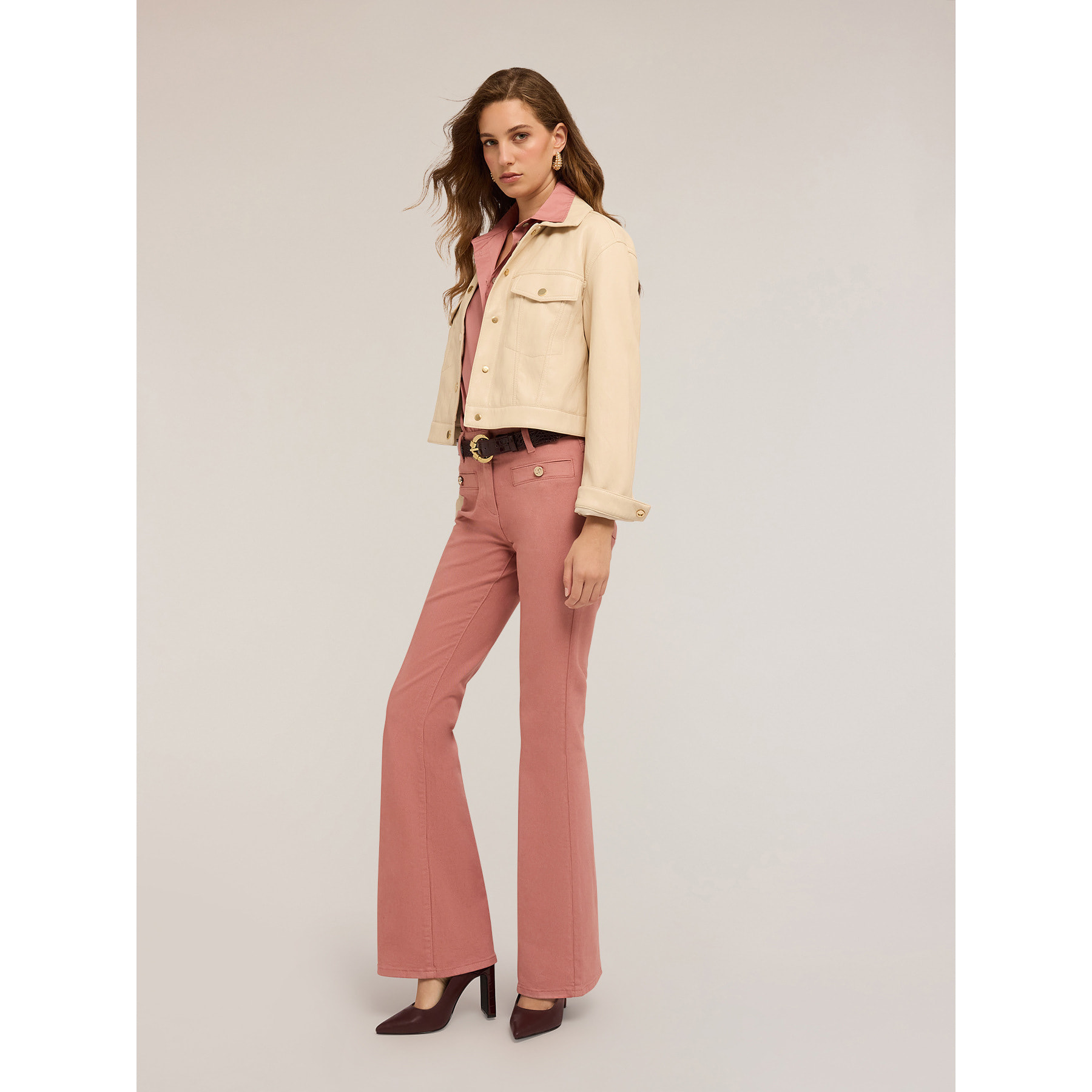 Motivi - Chaqueta de tela revestida - Beige