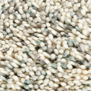 Tapis longs poils shaggy tissé en laine motif faux uni ULYO