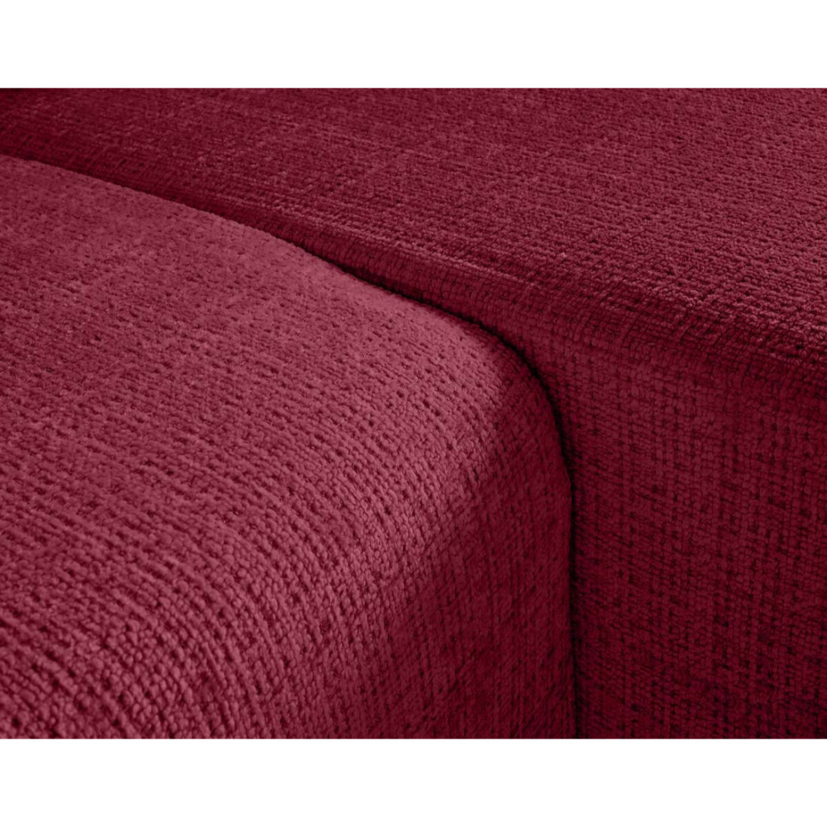 Topaze - canapé d'angle déhoussable réversible 4 places en velours texturé - Prune