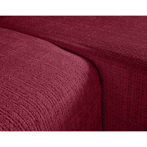 Topaze - canapé d'angle déhoussable réversible 4 places en velours texturé - Prune