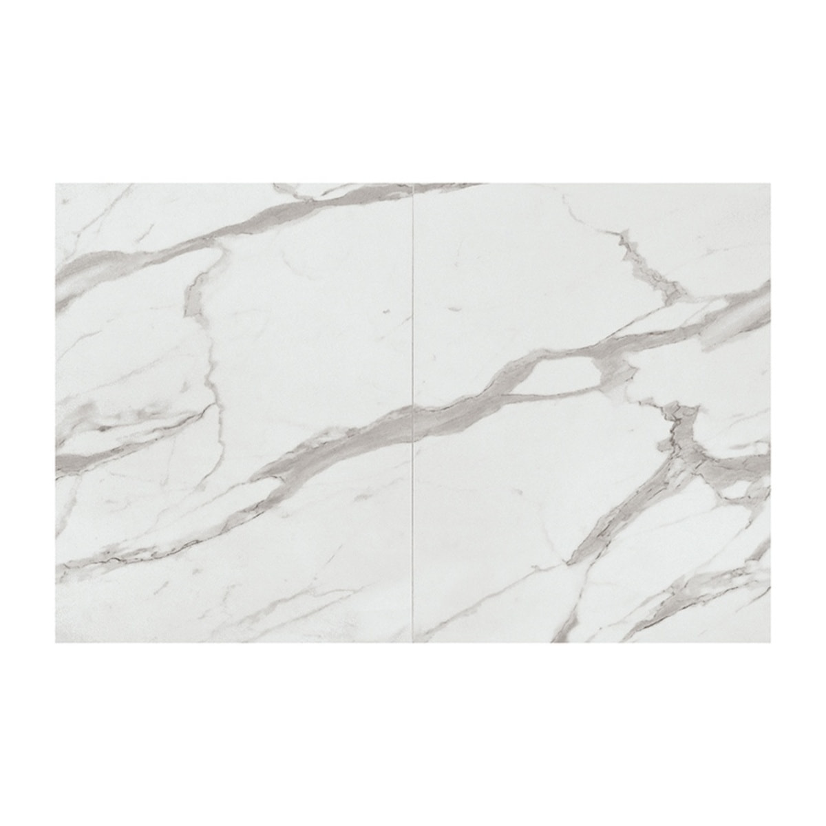 Tavolo LIPARI in legno, finitura bianco statuario e base bianca, allungabile 140x90 cm - 220x90 cm