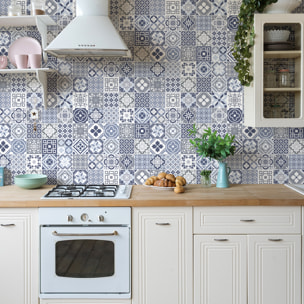 Stickers muraux - Sticker Mural Carrelage adhésif Cuisine Salle de Bain - 60 STICKERS CARRELAGES TALISIA