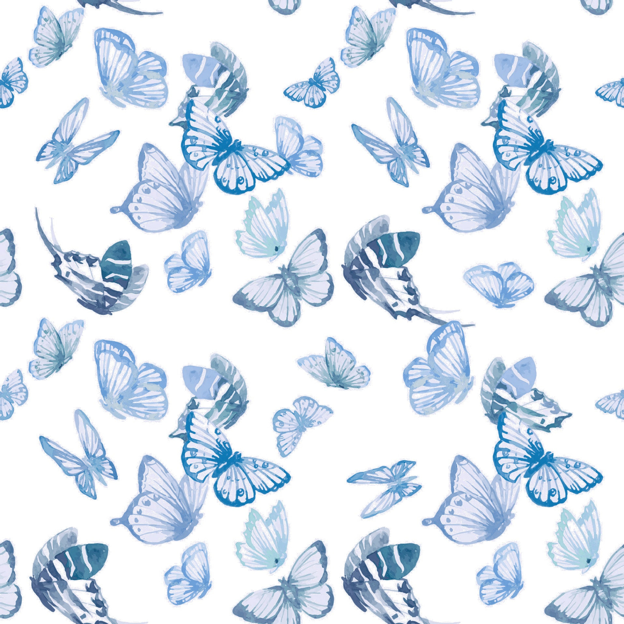 TESS HOME COLLECTION Completo letto matrimoniale Farfalle in Puro Cotone