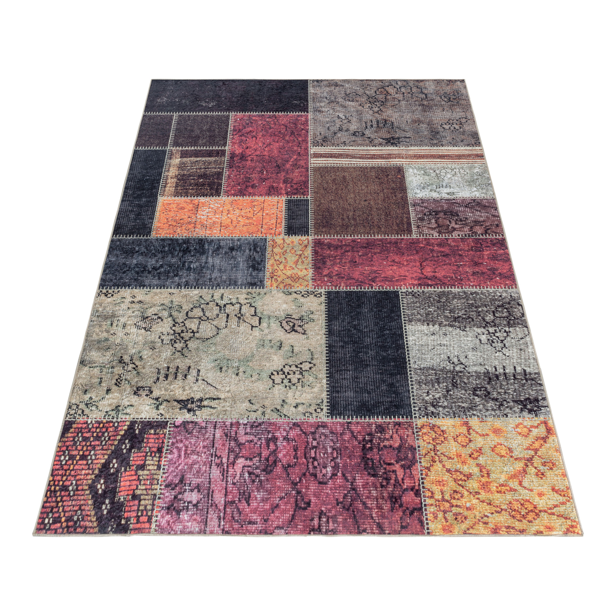 FIESTA - Tapis patchwork multicolore