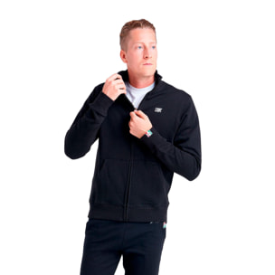 Sudaderas con cremallera para hombre y cuello alto, línea básica